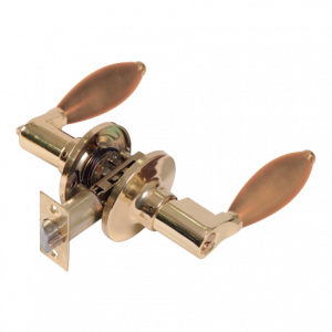 CERRADURA DE MANILLA – MADERA CLARA / DORADO