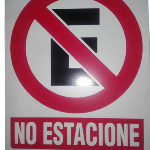 Aviso de NO ESTACIONAR
